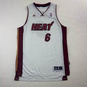 Vintage Adidas Miami Heat Lebron James #6 Swingman Jersey NBA Men's Size XL